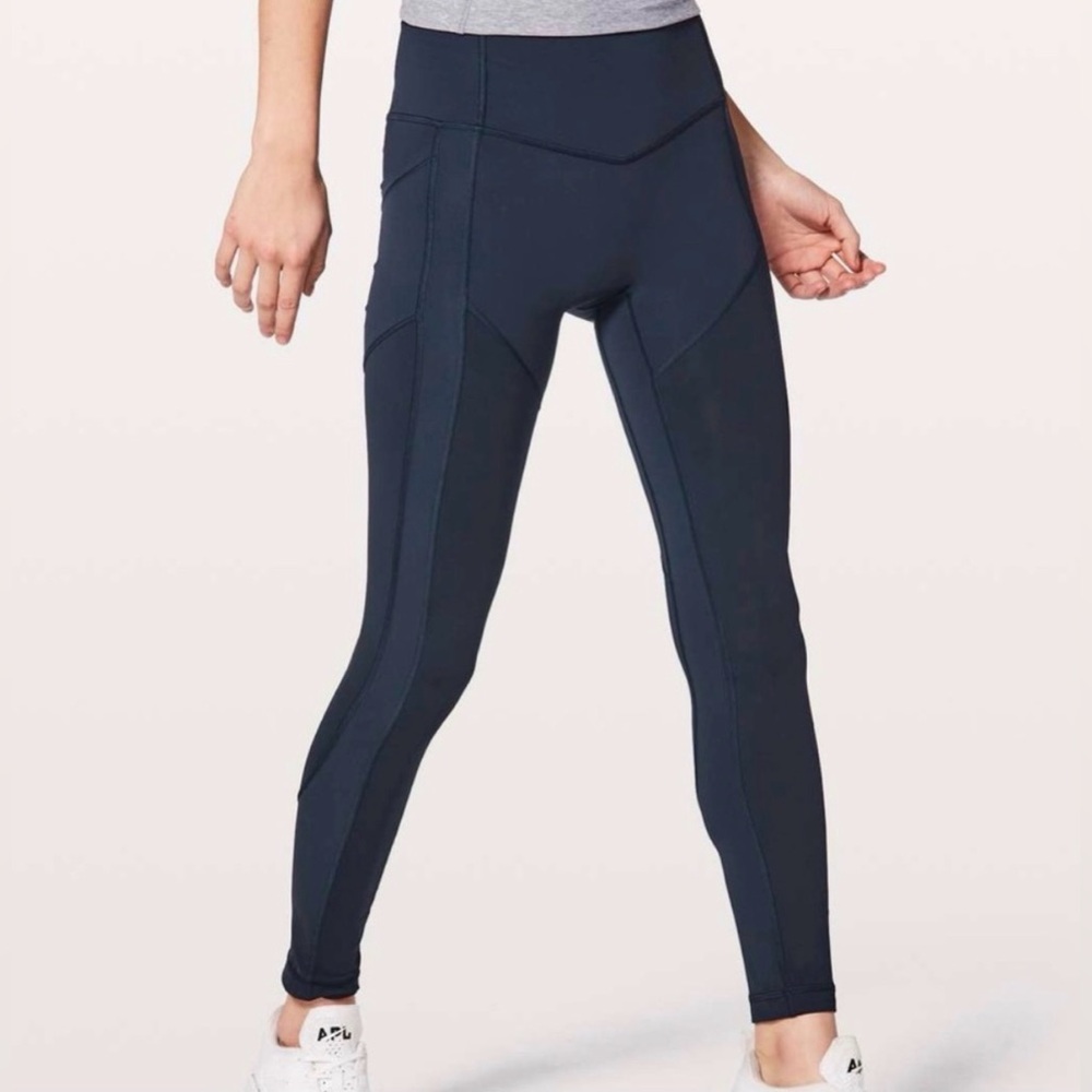 Lululemon “All The Right Places” Workout Leggings in Navy, Women’s Size 6